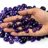 Vente en gros de cabochons d'améthyste naturelle de haute qualité, polis à la main, pour la fabrication de pendentifs et bagues en argent, designs personnalisés.