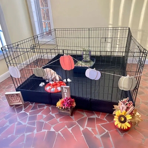 Corralito plegable y portátil para Conejitos, corralito pequeño para mascotas con suelo, Petlife, corralito para perros/conejos, jaula para perros, VALLA DE Metal para mascotas con almohadilla - Product Image 3