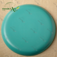 Nouvelle Assiette de Service en Bambou Filé Faite à la Main, Durable, Non Toxique, Bordure Verte, Biodégradable, Écologique, pour Fêtes, Maison et Restaurant