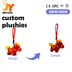 Mascota del Año del Caballo 2026, Peluche de la Serie Fuma, Colgante de Algodón PP, Regalo para Eventos Empresariales, Llavero - Product Image 1