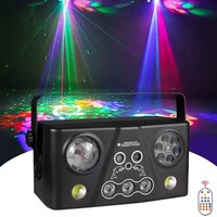 Lampe d'éclairage laser Bee Eye LED RGB Effet boule magique Lumières avec télécommande pour DJ Party