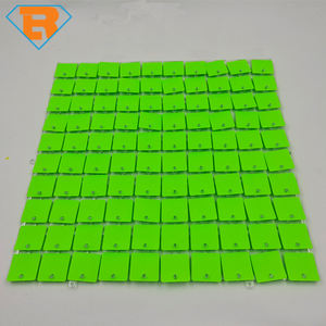 2023 Color verde fresco 4D lentejuelas Panel de rejilla transparente fondo de pared brillante para cumpleaños decoración de eventos de boda - Product Image 4