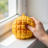 Nouveauté : Balle anti-stress en caoutchouc souple en forme de pain ananas, jouet sensoriel, fourniture d'usine