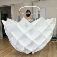 Offre Spéciale géant 3D blanc femmes parapluie Costume accessoire gonflable pliable fleurs scène Performance événement Commercial