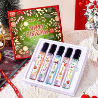 Coffret Cadeau de Parfums de Noël 5 Pièces – Fragrance Florale Naturelle Taille Standard – Vente en Gros pour Femmes – Eau de Parfum et Spray Corporel pour les Fêtes