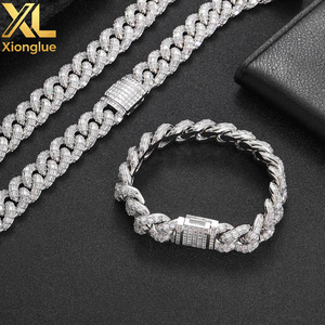 Cadena Cubana de Burbujas de 15mm, Collar Estilo Hip-hop Urbano, Joyería de Marca Versátil y de Tendencia con Zirconia - Product Image 4