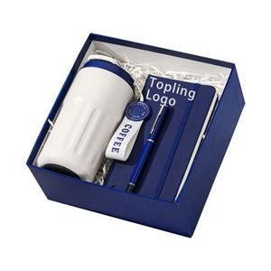 Ensemble de tasses à café personnalisées avec logo, série bleu foncé, pour cérémonie d'ouverture, cadeau d'entreprise pratique, avec logo dans un coffret cadeau haut de gamme - Product Image 1