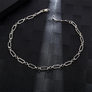 Hot Selling Stainless Steel Link Chains Exquisite Gift 18k Gold Plated Paperclip <b>Choker</b> Necklace - Product Image 5