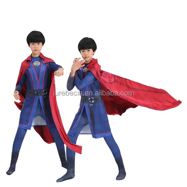 High Quality Carnival Party Disfraces Halloween Costume Adults Kids Anime Clothing Doctor Strange Cosplay Costume with Cape