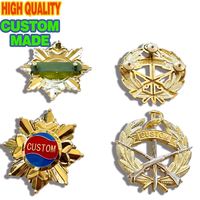 Épingles à chapeau en métal 3D plaqué or personnalisées - Badges de casquette en émail avec logo personnalisé et attaches à vis, style antique pour souvenirs et objets de collection