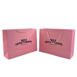 Sacs cadeaux en papier kraft recyclable personnalisés avec impression d'écran, poignée longue de luxe, pour boutique, emballage, logo - Product Image 3