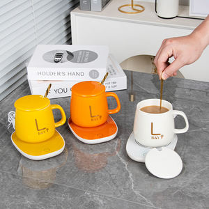 Logotipo personalizado <span class=keywords><strong>USB</strong></span> Oficina Hogar Regalo Inteligente Cerámica Calentador <span class=keywords><strong>Taza</strong></span> Calentador Almohadilla térmica Control de temperatura Agua Juego de tazas de café - Product Image 4