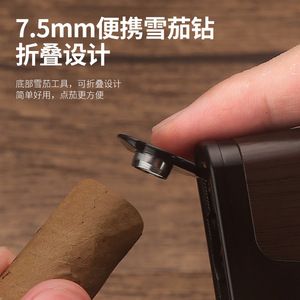 Briquet gonflable coupe-vent JOFI à double flamme directe, embout métallique pour cigares, ensemble cadeau portable - Product Image 5