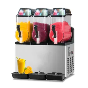 Market küçük 7 3 2 tanklı smoothie onbir slush makinesi dondurulmuş buz soğuk içecek dondurucu kokteyl soda slushy maker fiyat