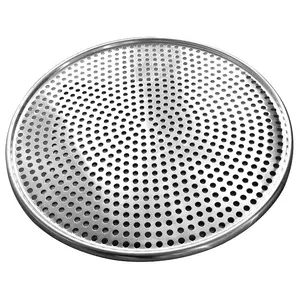8 polegadas de alumínio fabricante bandeja bandeja de alumínio círculo de metal buracos molde de pizza forno de pizza bandeja perfurada