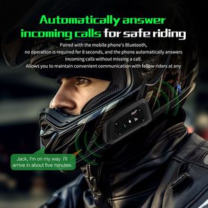 适用于 V6 Plus 防水 ABS 塑料摩托车耳机，适合 2 名骑手，双工通信，800m 集群功能 - Product Image 6