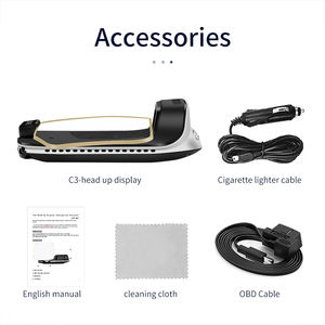 Wiyii C3 ओब्ड2 + Gps + नेविगेशन गेज कार हुड हेड अप डिस्प्ले मिरर पैनल डिजिटल स्पीडोमीटर और डायग्नोस्टिक टूल - Product Image 6