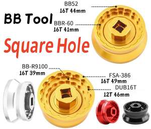 Herramienta Briviga 5 en 1 para Eje de <span class=keywords><strong>Pedalier</strong></span> de Bicicleta, Aleación de Aluminio, Compatible con <span class=keywords><strong>Shimano</strong></span>/SRAM/FSA, Herramienta de Extracción e Instalación - Product Image 4