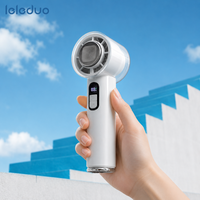 Ventilateur de refroidissement portable avec mousqueton, coussin de refroidissement à glace, 3000 mAh rechargeable, affichage numérique, moteur sans balais, pour voyage et extérieur, OEM ODM