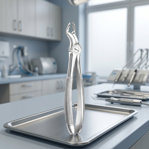 Bk Industries Forceps d'extraction dentaire pour molaires supérieures droites Fig. 67 R6, poignée moletée, argenté, manuel, Classe I, certifié CE - Product Image 5