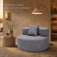 Canapé en tissu rond et incurvé moderne, meubles de salon, canapé confortable en forme de nuage, canapé de salon minimaliste de luxe, vente en gros
