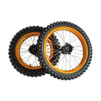 17" 14" Pit Dirt Bike Tekerlek Seti Siyah Tambur Göbekli Jant Lastik Kiti Ağır Hizmet Tipi Alüminyum Alaşımlı Motocross Trail Offroad Yarış Parçaları
