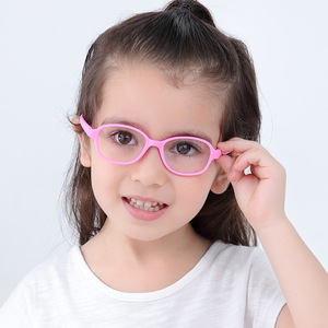 Anit Marco de gafas de goma para niños con luz azul para prescripción Premium pequeño TPEE silicona ovalada flexible con correa niñas niños - Product Image 3