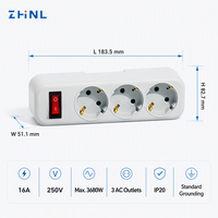EU 16A 250V Konverter 3-polig Französisch Deutsch Steckdosen schalter Sicherheits schutz Elektrischer Steckdosen adapter