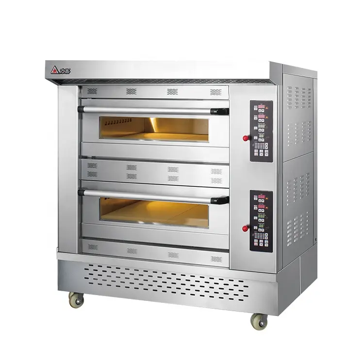 Hot Selling Pizza Brood 2 Dek 4 Lade Elektrische Power Bakkerij Brood Oven In Thailand