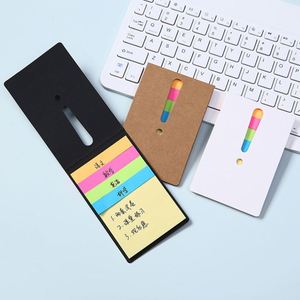 Bloc de Notas Adhesivas de Papel Kraft con Logotipo Personalizado, con Pestañas de Índice Coloridas, Bloc de Notas, Regalo Promocional Empresarial - Product Image 2