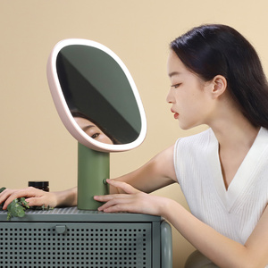 2025 nouvelle tendance Smart LED miroir de maquillage 3X <span class=keywords><strong>Zoom</strong></span> magnétique capteur de lumière automatique fonction de mémoire anti-dérapant ventouse Art déco Design - Product Image 3