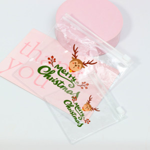 Bolsa de Plástico PVC Transparente con Cierre, Mini Bolsa para Joyería con Impresión Personalizada Navideña, Bolsa para Accesorios - Product Image 6