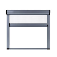 Puerta Mosquitera Retráctil PLFE con Marco de Aluminio, Pantalla Enrollable, Barra Deslizante, Puerta con Pantalla Enrollable