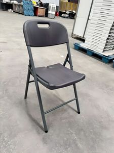 Silla plegable de plástico moldeado por soplado de polietileno de alta densidad blanca para acampar al aire libre Asiento cómodo y portátil - Product Image 6