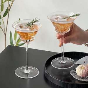 أكواب إبداعية ، أكواب عتيقة ، فنجان طويل ، زجاج مارتيني طويل القامة ، كوب أحمر ، إكسسوارات مطبخ - Product Image 2