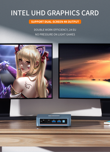 Mini <span class=keywords><strong>PC</strong></span> Commercial Intel N100, Ordinateur de <span class=keywords><strong>Bureau</strong></span> Compact, DDR4, SSD M.2, Double HDMI, Idéal <span class=keywords><strong>pour</strong></span> le <span class=keywords><strong>Bureau</strong></span>, Vente <span class=keywords><strong>en</strong></span> <span class=keywords><strong>Gros</strong></span> OEM - Product Image 2