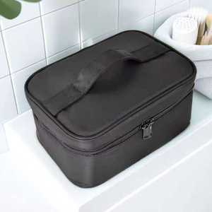 กระเป๋าผ้าใบใส่เครื่องสำอางทรงรีสำหรับผู้หญิงผู้ชายกระเป๋าเก็บเครื่องสำอางผ้าฝ้ายขนาดใหญ่ทนทานออกแบบได้เอง - Product Image 2