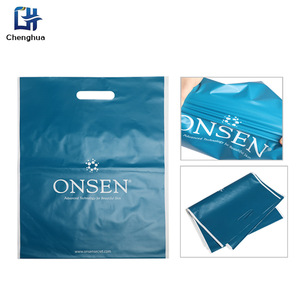 Onsen <b>Plastic</b> <b>Tote</b> Bags Flat Mouth Four Finger With Printed Logo For Clothing Packaging - Product Image 1