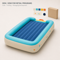 Lit de voyage gonflable pour tout-petits avec matelas intérieur amovible, construction en PVC à double chambre pour marques de distributeurs