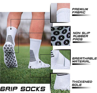 Chaussettes de sport antidérapantes personnalisées de haute qualité pour hommes, idéales pour le football et le soccer, avec motif numérique, pour le printemps