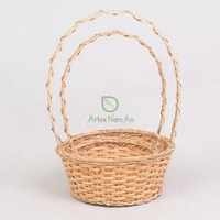 Panier-cadeau tissé en rotin, aussi panier de pâques naturel du Vietnam paniers de rangement affichage Fruit pâques jour blanc Ratan à vendre