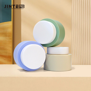 Vuoto rotondo arancione colorato in plastica PP doppia parete contenitore barattolo con coperchio per la cura della pelle <span class=keywords><strong>crema</strong></span> per il <span class=keywords><strong>viso</strong></span> - Product Image 2