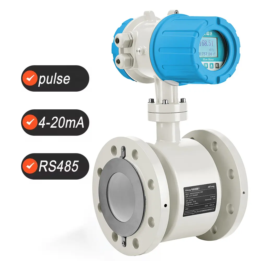 Factory Price 0.2% Accuracy Level Wastewater Sewage Liquid Magnetic Flowmeter Water Flow Meter Electromagnetic Flow Meter