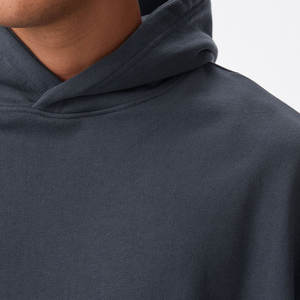 <span class=keywords><strong>Felpa</strong></span> oversize in pile <span class=keywords><strong>grigio</strong></span> <span class=keywords><strong>scuro</strong></span> con orlo a costine e polsini Casual ampia vista frontale e posteriore pesante <span class=keywords><strong>felpa</strong></span> personalizzata - Product Image 3