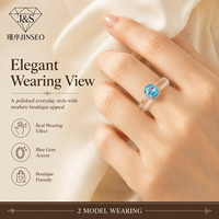 Bijoux de mode en argent 925, bague géométrique personnalisée avec topaze naturelle, cristal blanc, pierre brute ovale facettée, pour tous les jours