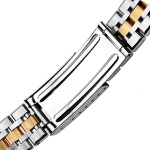 Bracelet de montre en métal à extrémité incurvée de luxe Bracelet de montre en acier inoxydable massif de 19mm pour bracelet de montre Princes Black Bay pelagos - Product Image 5