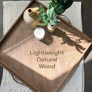 Populaire Vente en gros Logo personnalisé Carré Bois d'acacia naturel Nourriture Fruits <span class=keywords><strong>Snack</strong></span> Plateau de rangement de service - Product Image 4