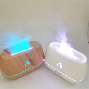 Vente en gros 200 ML USB Type-C Crystal Rock 7 LED colorées Humidificateur d'incendie Pierre de sel Flamme Aromathérapie Diffuseur d'huiles essentielles <span class=keywords><strong>Voiture</strong></span> - Product Image 3