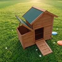 Poulailler Moderne Compact en Bois pour Petits Volailles, Abri Extérieur Étanche pour Poules, Niche d'Élevage de Jardin de Haute Qualité