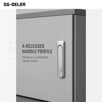Serrure intelligente cylindrique en alliage de zinc DG-DELER AB424-1K avec 2 clés, finition brossée, entraxe de 50 mm pour armoire en acier